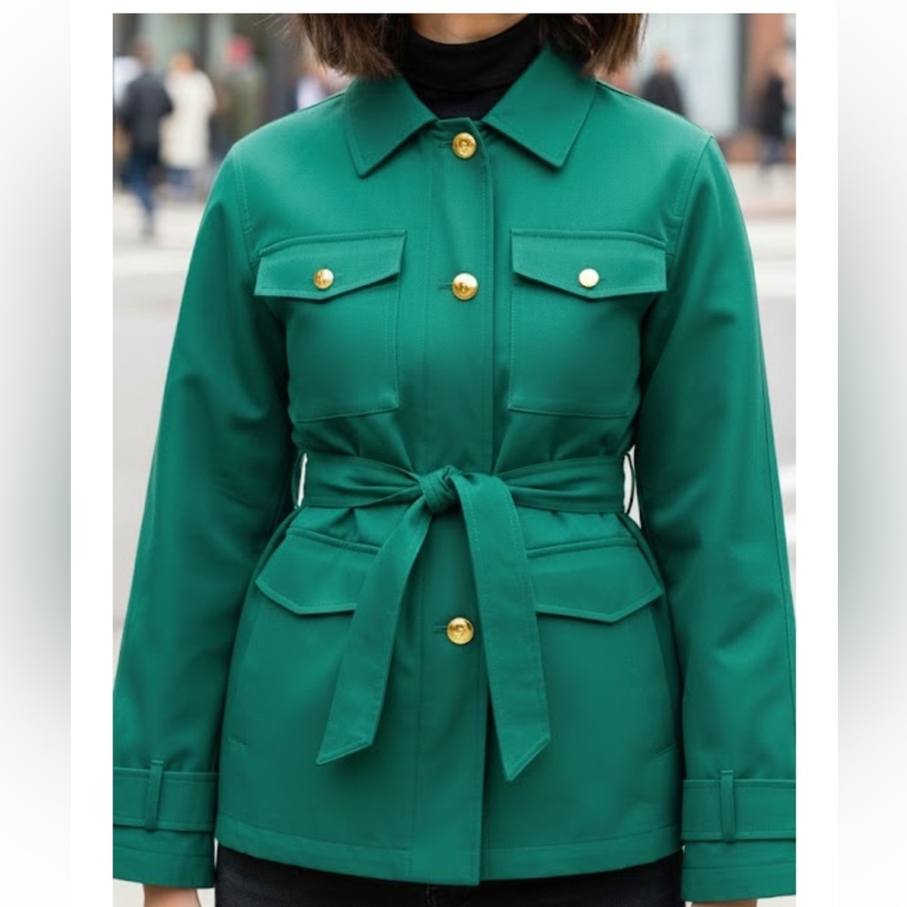 Purificación García Women's Green Belted Coat